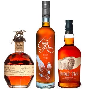 Blanton's Original Single Barrel, Eagle Rare Bourbon, Buffalo Trace Bourbon Whiskey Bundle - Image 1