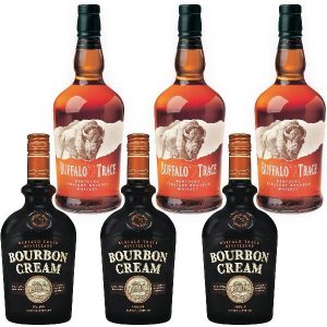 Buffalo Trace Bourbon Whiskey and Bourbon Cream Liqueur 6pk Bundle - Image 1