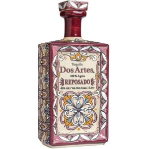 Dos Artes Reposado Aged in Cabernet American Oak Ceramic Bottle Tequila - Image 1