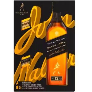 Johnnie Walker Black Label Scotch Whiskey Gift Set - Image 1