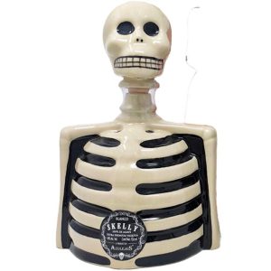 Los Azulejos Blanco Ceramic Bottle Skelly Tequila - Image 1