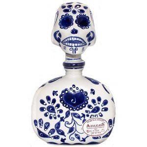 Los Azulejos Skelly Talavera Head Anejo Tequila - Image 1